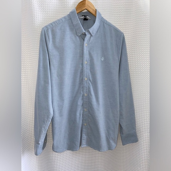 2/49$ Men’s Volcom blue OXFORD STRETCH long sleeves SHIRT‎ size medium - Picture 3 of 16